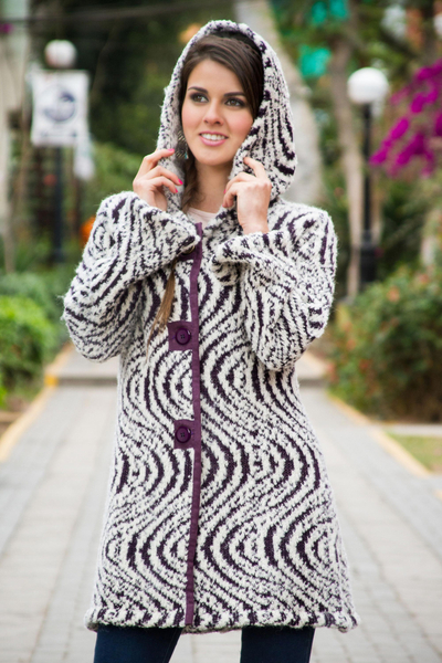 alpaca hooded sweater