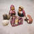 Keramik-Krippe, (7er-Set) - Handbemalte traditionelle Krippenszene aus Peru, 7er-Set