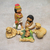 Ceramic nativity scene, 'Born in the Amazon' (set of 7) - Handpainted Traditional Nativity Scene from Peru Set of 7 thumbail