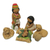 Ceramic nativity scene, 'Born in the Amazon' (set of 7) - Handpainted Traditional Nativity Scene from Peru Set of 7 (image 2a) thumbail