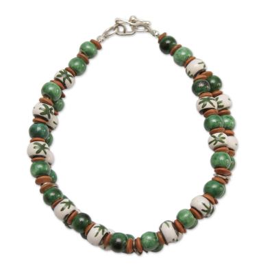 Andean Artisan Crafted Ceramic Bead Bracelet