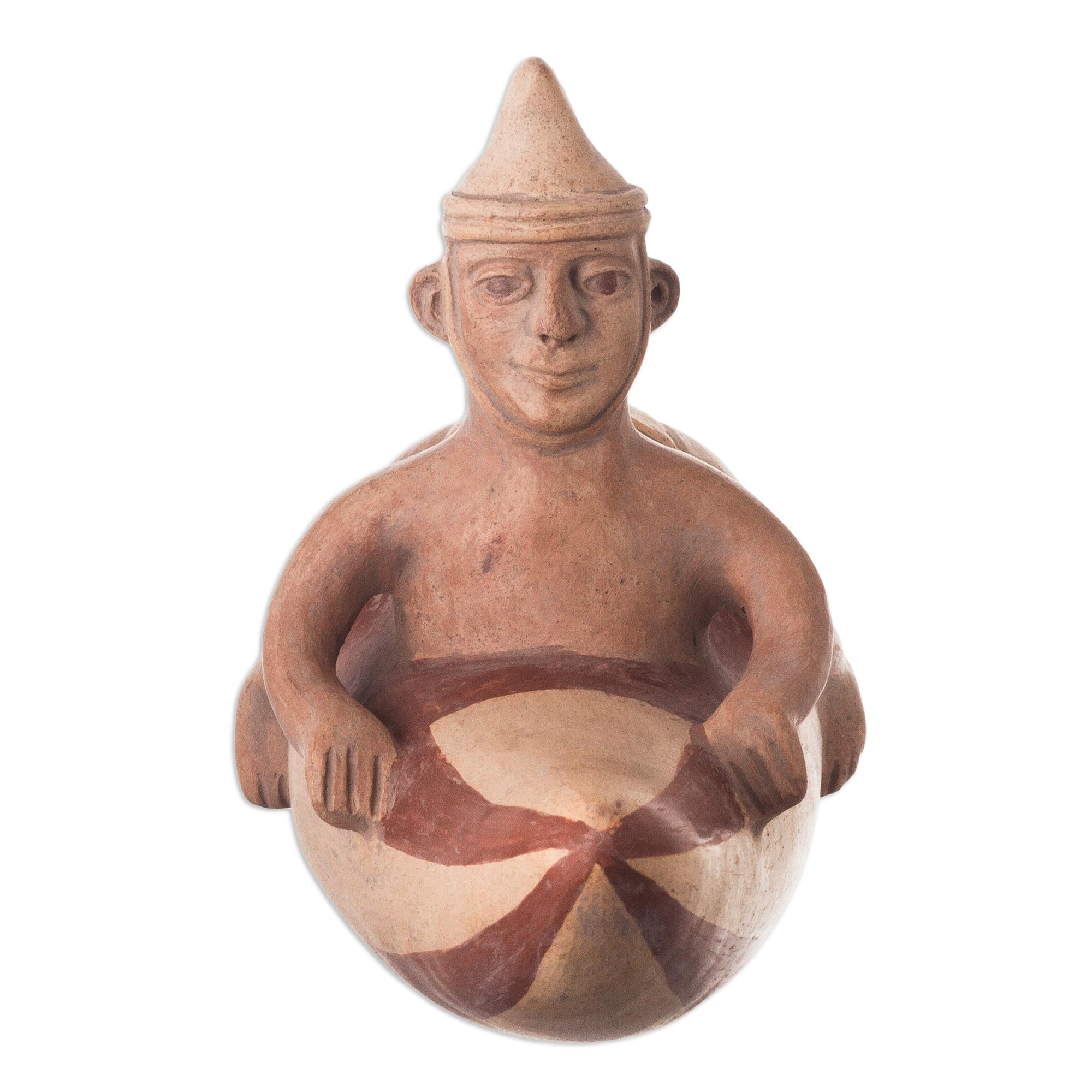 Hand Crafted Museum Replica Moche  Ceramic Figurine Moche  