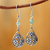 Sterling silver and aventurine flower earrings, 'Dewdrop Blooms' - Sterling Silver Earrings With Aventurine Peru Flower Jewelry (image 2) thumbail