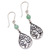 Sterling silver and aventurine flower earrings, 'Dewdrop Blooms' - Sterling Silver Earrings With Aventurine Peru Flower Jewelry (image 2b) thumbail