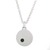 Chrysocolla pendant necklace, 'Moon Gazer' - Brushed Silver Pendant Necklace with Chrysocolla
