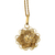 Gold plated filigree flower necklace, 'Yellow Rose' - Gold Plated Silver Peruvian Filigree Flower Necklace thumbail