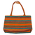 Wool shoulder bag, 'Cajamarca Orange' - Hand Loomed Peruvian Wool Striped Shoulder Bag thumbail