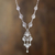 Sterling silver filigree Y-necklace, 'Sunrise Dew' - Artisan Crafted Y-Necklace in Sterling Silver Filigree Art (image 2) thumbail