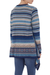 100% alpaca cardigan, 'Stellar Blue' - 100% Alpaca Open Front Cardigan in Shades of Blue (image 2d) thumbail