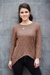 100% alpaca tunic, 'Cinnamon Dreams' - Brown 100% Alpaca Tunic Sweater from Peru (image 2) thumbail