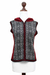 Alpaca hooded vest, 'Floral Glory' - Peruvian Artisan Crafted 100% Alpaca Hooded Floral Vest (image 2d) thumbail