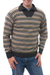 Men's 100% alpaca pullover sweater, 'Dark Grey Heights' - Men's 100% Alpaca Pullover Sweater with Turtleneck (image 2a) thumbail