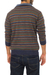 Men's 100% alpaca pullover sweater, 'Grey Heights' - Blue Grey 100% Alpaca Men's Turtleneck Pullover Sweater (image 2b) thumbail