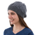 100% alpaca hat, 'Arequipa Grey' - Charcoal Grey Hand Knitted 100% Alpaca Hat from Peru (image 2d) thumbail