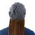 100% alpaca hat, 'Arequipa Grey' - Charcoal Grey Hand Knitted 100% Alpaca Hat from Peru (image 2e) thumbail