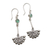 Opal dangle earrings, 'Inca Iridescent' - Inca Glyph Earrings with Andean Opal and 925 Sterling Silver (image 2b) thumbail
