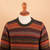 Men's 100% alpaca sweater, 'Andean Homeland' - Multicolor Alpaca Men's Sweater with Forest Green (image 2f) thumbail