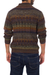 Men's 100% alpaca sweater, 'Traveler' - Peruvian 100% Alpaca Men's Sweater with Zipper (image 2b) thumbail
