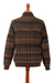 Men's 100% alpaca sweater, 'Traveler' - Peruvian 100% Alpaca Men's Sweater with Zipper (image 2e) thumbail