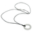 Collar colgante de plata esterlina - Collar con colgante de círculo de plata de ley texturizada