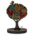 Wood and aluminum sculpture, 'Tree of Love' - Colorful Peruvian Tree Sculpture with Hearts and Bird thumbail