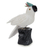 Onyx-Skulptur - Kunsthandwerklich gefertigte Vogelskulptur aus weißem Onyx-Edelstein