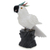 Onyx sculpture, 'White Cockatoo' - Artisan Crafted White Onyx Gemstone Bird Sculpture