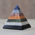Gemstone pyramid, 'Positive Spirituality' - Artisan Crafted Seven Gem Pyramid Sculpture from the Andes