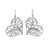 Sterling silver heart earrings, 'Lace Valentine' - Handmade Sterling Silver Filigree Heart Earrings from Peru thumbail