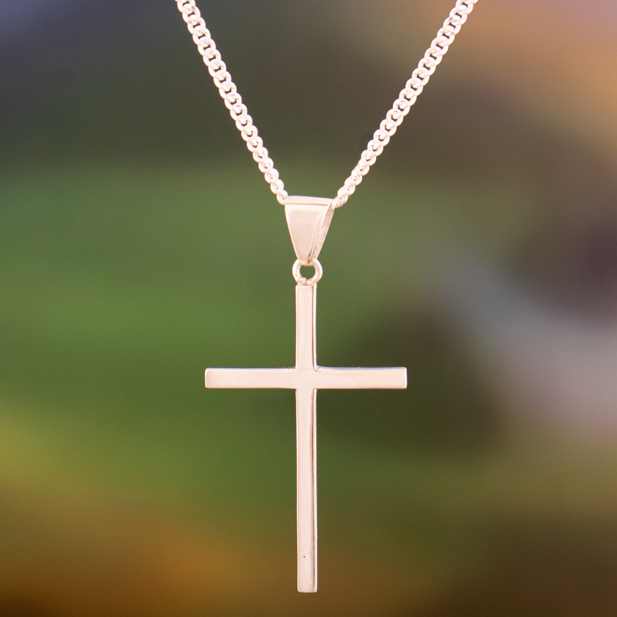 minimalist cross necklace