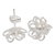 Sterling silver flower earrings, 'Lima Blooms' - Sterling Silver Flower Button Earrings Crafted by Hand
