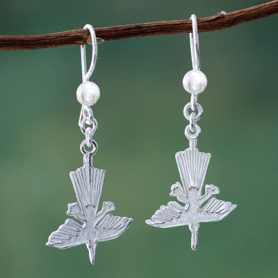 Nazca Lines Hummingbird Sterling Silver Earrings From Peru Sterling Silver Dangle Earrings Legendary Hummingbirds Nazca Lines Hummingbird