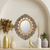 Mirror, 'Golden Garden' - Unique Floral Wood Reverse Painted Art Glass Wall Mirror  (image 2) thumbail