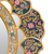 Mirror, 'Golden Garden' - Unique Floral Wood Reverse Painted Art Glass Wall Mirror  (image 2d) thumbail