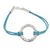 Sterling silver cord bracelet, 'Exalted Blue' - Sterling Silver Artisan Crafted Andean Blue Cord Bracelet