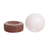 Manganocalcite sphere, 'Pale Rose' - Andean Pink Manganocalcite Sculpture and Jasper Stand (image 2b) thumbail