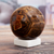 Stromatolite sphere, 'Our Earth' - Handcrafted Andean Stromatolite Sculpture with Onyx Stand thumbail