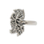 Sterling silver cocktail ring, 'Morgana' - Leaf Shaped Sterling Silver Artisan Crafted Cocktail Ring (image 2b) thumbail