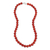 Carnelian beaded necklace, 'Passionate Glow' - Handmade Beaded Carnelian Long Necklace from Peru thumbail