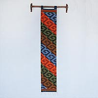 Peruvian Geometric Motif Handwoven Wool Wall Tapestry - Five ...