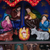 Wood retablo, 'Christmas with Musicians' - Handcrafted Christmas Retablo Diorama Nativity Scene