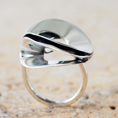 Sterling silver cocktail ring, Natura Blossom