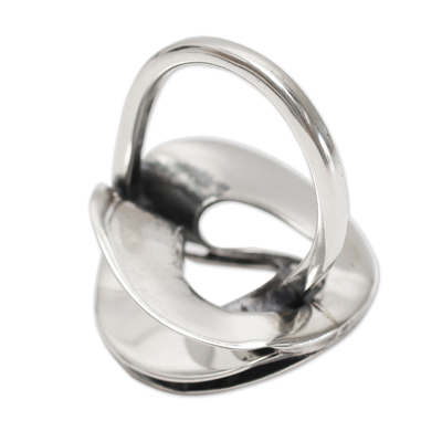 Sterling silver cocktail ring, 'Natura Blossom' - Original Sterling Silver Women's Cocktail Ring
