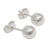 Sterling silver stud earrings, 'Polished Sphere' - Sterling Silver Stud Earrings from the Andes thumbail