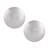 Sterling silver stud earrings, 'Satin Circles' - Brushed Silver Artisan Crafted Stud Earrings from the Andes thumbail