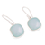 Opal dangle earrings, 'Window' - Sterling Silver Andean Dangle Earrings with Opal (image 2b) thumbail