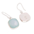 Opal dangle earrings, 'Window' - Sterling Silver Andean Dangle Earrings with Opal (image 2c) thumbail
