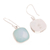 Opal dangle earrings, 'Window' - Sterling Silver Andean Dangle Earrings with Opal (image 2d) thumbail