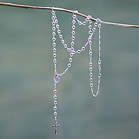 Sterling silver rosary, 'Season of Prayer'
