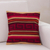 Wool cushion cover, 'Red Inca Sunset' - Wool Hand Woven Inca Patterned Cushion Cover thumbail